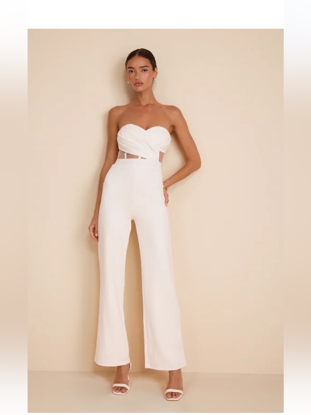 Lulus Jumpsuit S Corset White